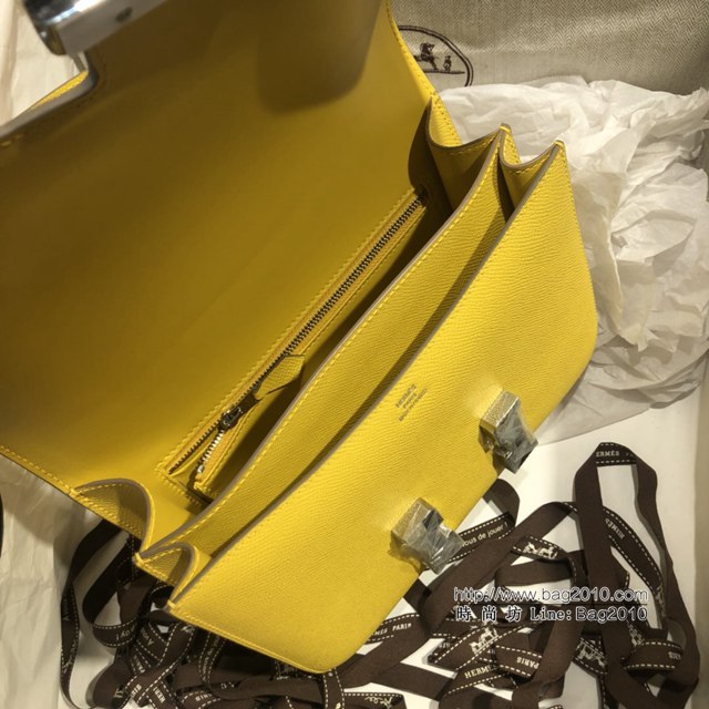 Hermes空姐包 愛馬仕Constance方胖子半手工 Epsom掌紋小牛進口皮 Hermes單肩斜挎包  tdh2099